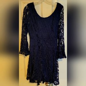 Blue lace dress